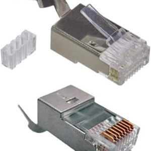 ExTell CAT 6A RJ45 Shielded Connectors - Pack of 50, 50um, 1.5mm Dia-E6AU13R45