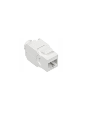 CAT6A UTP KS Jack 180 Degree white Without Shutter- EK6AU180