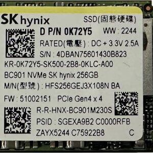 SK hynix 256GB NVMe SSD