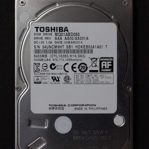 Toshiba 500GB 2.5-inch SATA Laptop Hard Drive