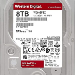 Western Digital 8TB WD Red Plus NAS Internal Hard Drive HDD