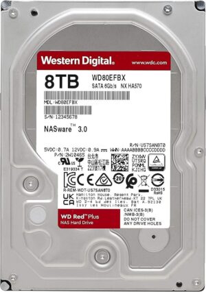 Western Digital 8TB WD Red Plus NAS Internal Hard Drive HDD